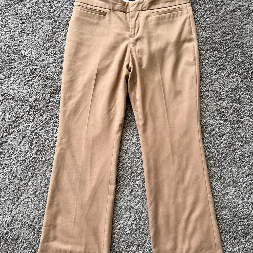 banana republic tan mid rise petite trousers - Picture 3 of 4